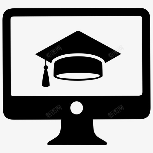 在线学习教育在线课程图标svg_新图网 https://ixintu.com 在线学习 在线学校 在线教育 在线课程 学校和教育 教育