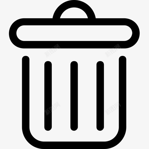 垃圾桶删除存储用户界面轮廓图标svg_新图网 https://ixintu.com 删除 垃圾桶 存储用户界面轮廓图标