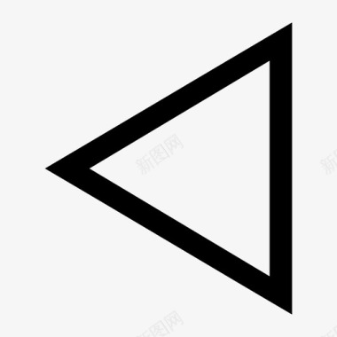 左三角形箭头方向图标图标