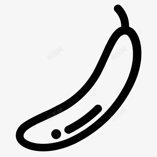 香蕉食物水果图标svg_新图网 https://ixintu.com 冰沙 果皮 水果 食物 香蕉