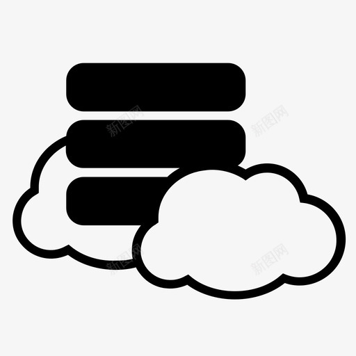 云数据存储文件互联网图标svg_新图网 https://ixintu.com 上传 云数据存储 互联网 文件 服务器