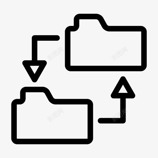 移动文件夹集合组图标svg_新图网 https://ixintu.com 文件夹 相关 移动文件夹 组 重新定位 集合