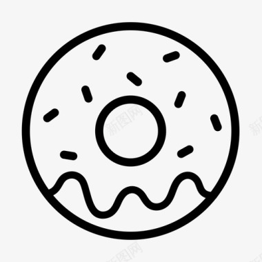 蘸甜甜圈面包店甜甜圈图标图标