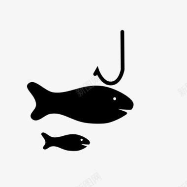 允许钓鱼钓鱼钩子图标图标