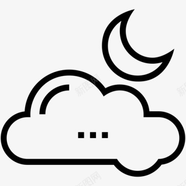 夜云月亮图标图标