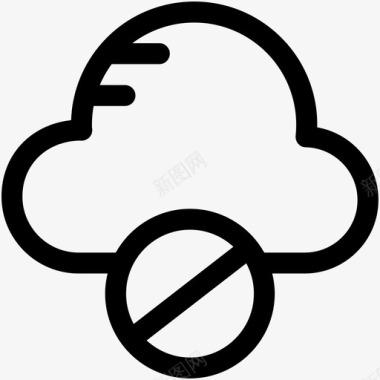 云阻塞块存储云计算图标图标