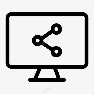 电脑显示器共享电脑显示器显示器led图标图标