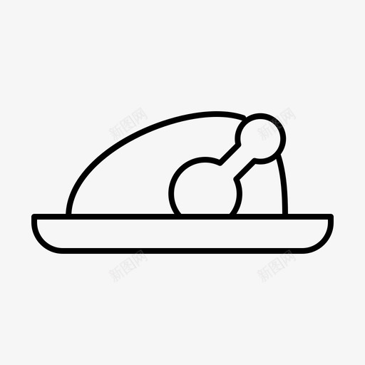 鸡肉烹饪食物图标svg_新图网 https://ixintu.com 厨房 烹饪 食物 餐厅 饭菜 鸡肉