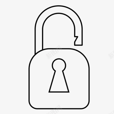 钥匙锁打开密码安全图标图标