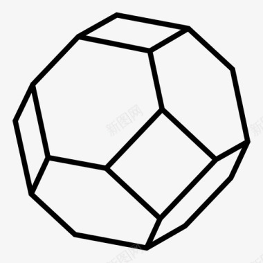截短八面体阿基米德固体几何学图标图标