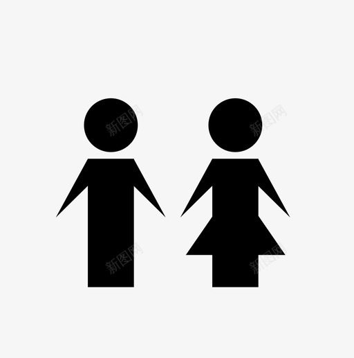 洗手间标志卫生间标志浴室图标svg_新图网 https://ixintu.com 卫生间标志 女性 性别 洗手间标志 浴室