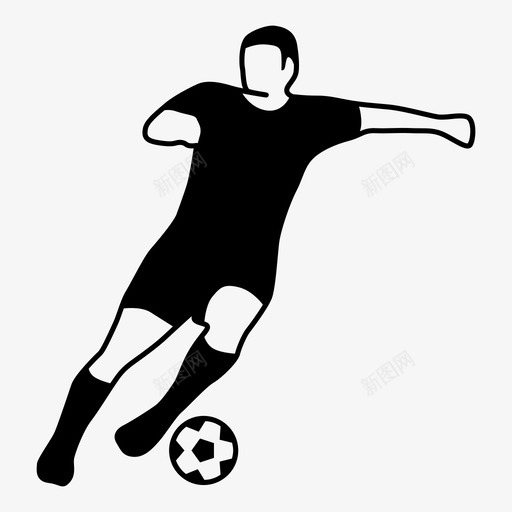 足球运动员足球运动图标svg_新图网 https://ixintu.com 团队 足球 足球运动员 运动