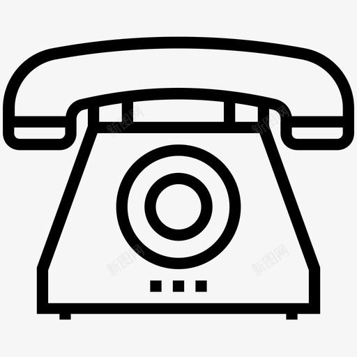 电话联系我们座机图标svg_新图网 https://ixintu.com 复古电话 座机 电话 网络和通讯 联系我们
