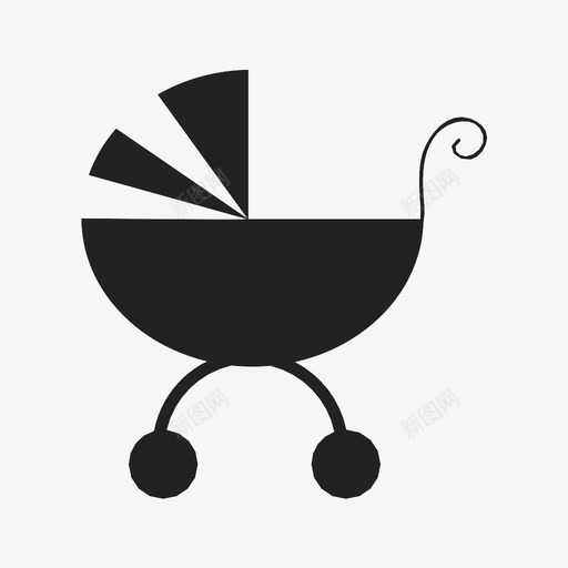 婴儿车童年婴儿期图标svg_新图网 https://ixintu.com 婴儿期 婴儿车 童年