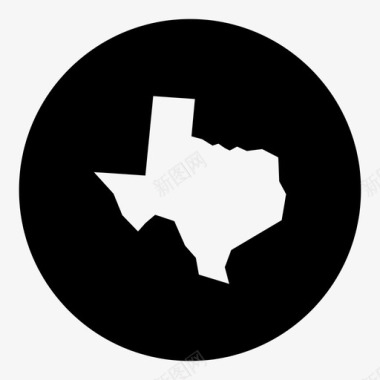 德克萨斯美国边界图标图标