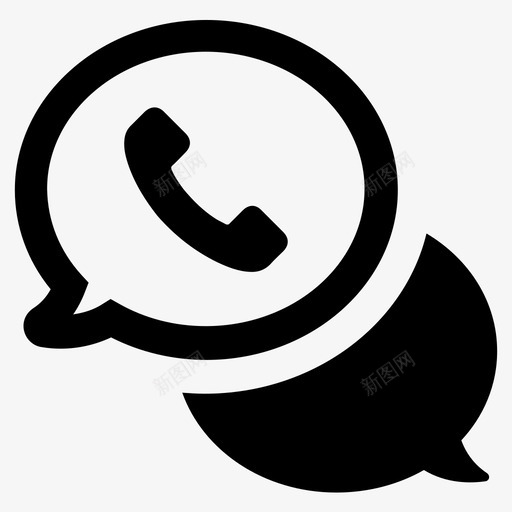 语音邮件聊天电话图标svg_新图网 https://ixintu.com 信息第7卷 电话 聊天 语音留言 语音通话 语音邮件
