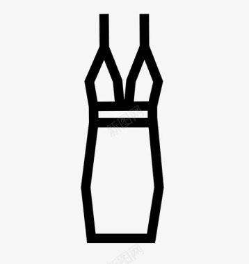 连衣裙衣服铅笔裙图标图标