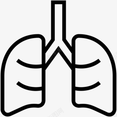 肺身体部分呼吸图标图标
