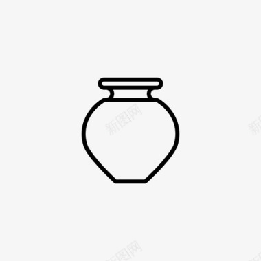 花瓶器皿水图标图标