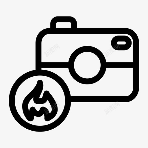 热摄像机火火焰图标svg_新图网 https://ixintu.com 图片 火 火焰 热摄像机