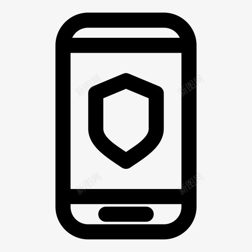 安全智能手机手机设备图标svg_新图网 https://ixintu.com 安全智能手机 屏蔽 手机 移动电话 设备 通知