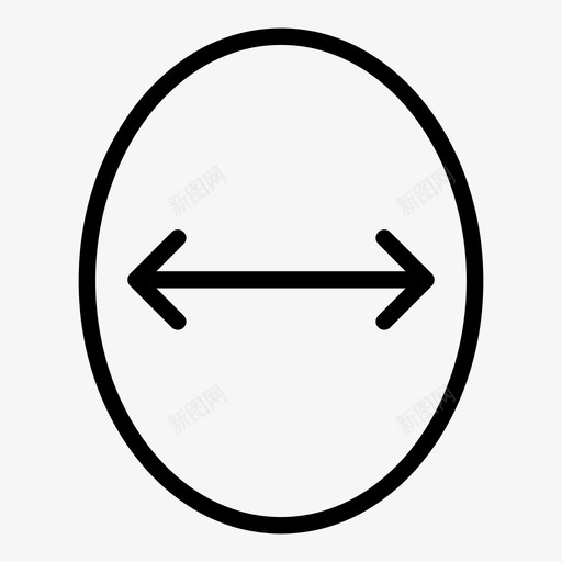 短轴直径尺寸图标svg_新图网 https://ixintu.com 内部 宽度 尺寸 尺寸调色板 椭圆 直径 短轴