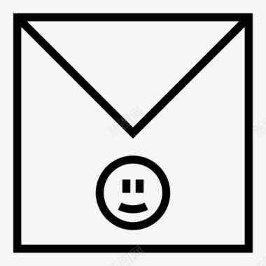 快乐的邮件信封信件图标图标