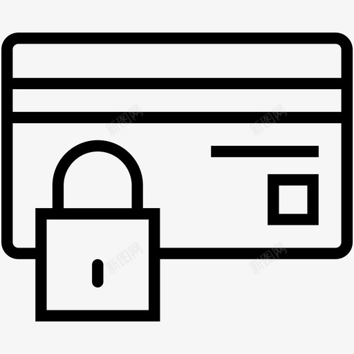 卡安全锁信用卡图标svg_新图网 https://ixintu.com atm卡 信用卡 全球物流线图标 卡 卡保护 卡安全 卡锁定 锁