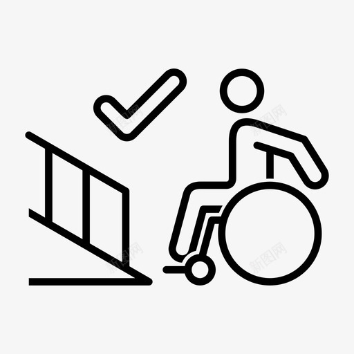 楼梯无障碍人图标svg_新图网 https://ixintu.com 人 无障碍 楼梯 轮椅 轮椅上