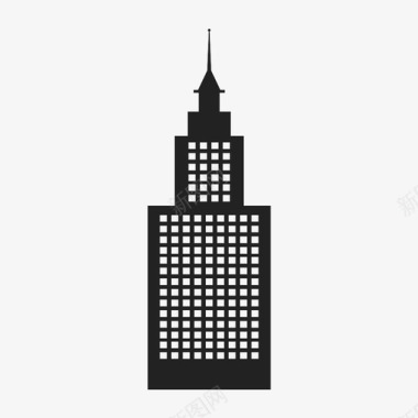 摩天大楼大厦高层建筑图标图标