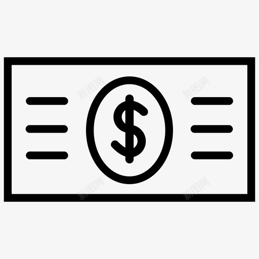 现金银行票据货币图标svg_新图网 https://ixintu.com 价值 现金 纸币 货币 货币金融 银行票据