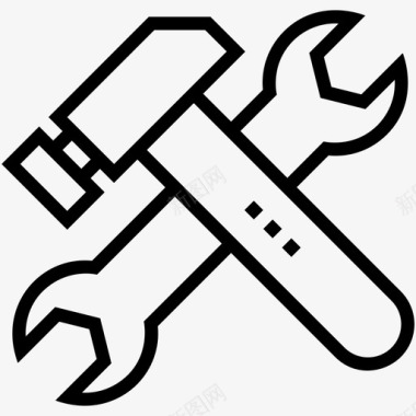 修理工具车库工具锤子图标图标