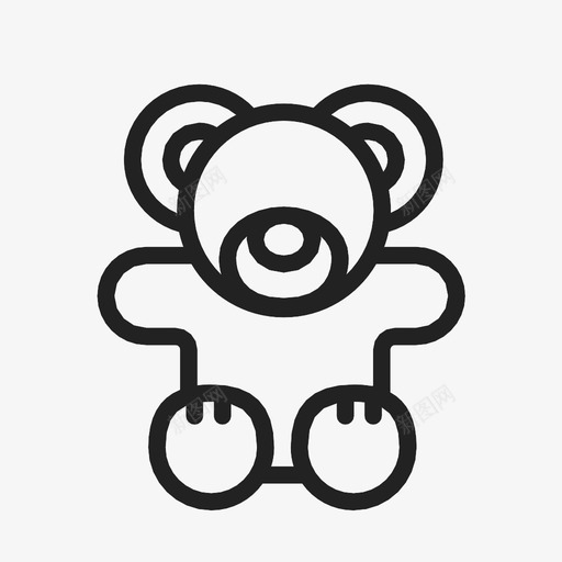 泰迪熊宝宝孩子图标svg_新图网 https://ixintu.com 孩子 宝宝 泰迪熊 玩具