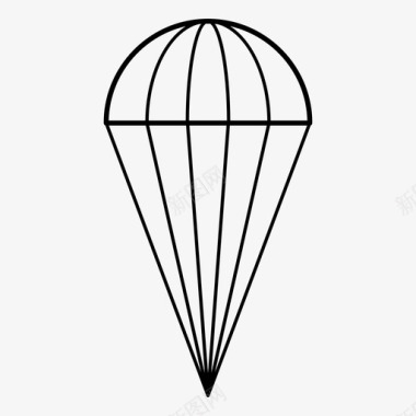 降落伞空气动力阻力图标图标