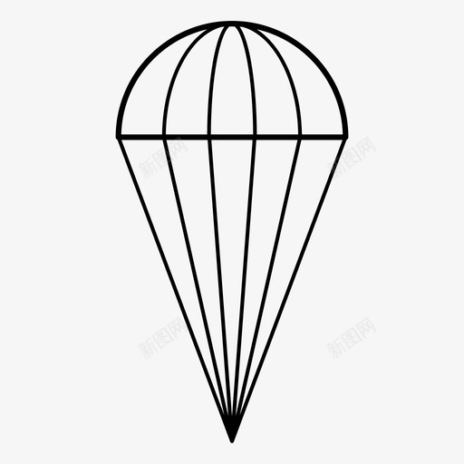 降落伞空气动力阻力图标svg_新图网 https://ixintu.com 下降 停止 强力布 空气动力 阻力 降落伞