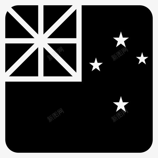 新西兰国家国旗图标svg_新图网 https://ixintu.com 世界圆形方形旗帜字形 国家 国旗 新西兰 猕猴桃