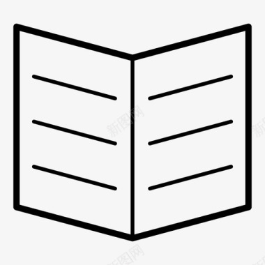 小册子传单笔记本图标图标