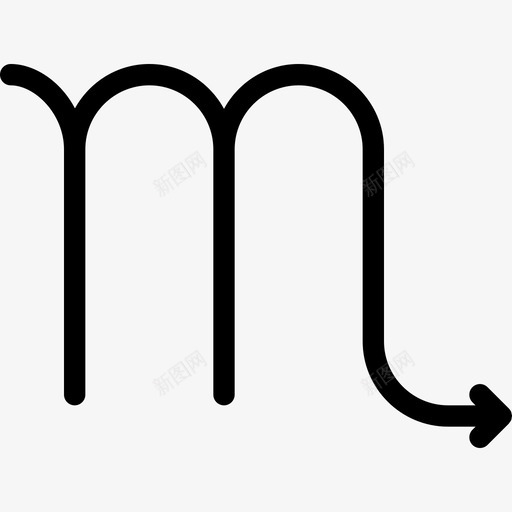 天蝎座占星术天文学图标svg_新图网 https://ixintu.com 十二宫 十二宫线图标 占星术 天文学 天蝎座 星座