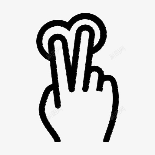 两个手指轻拍手指手图标svg_新图网 https://ixintu.com 两个手指 两个手指触摸 两个手指轻拍 手 手指