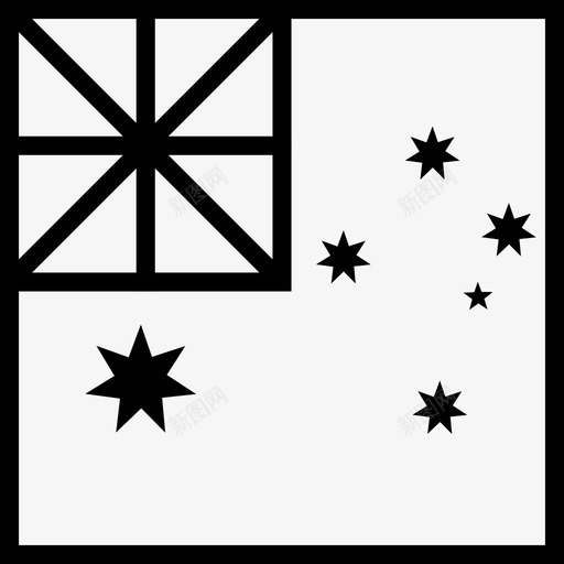 澳大利亚国家国旗图标svg_新图网 https://ixintu.com 世界广场旗帜轮廓 国家 国旗 澳大利亚