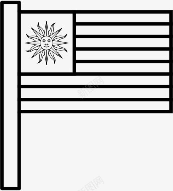 乌拉圭国家国旗图标图标