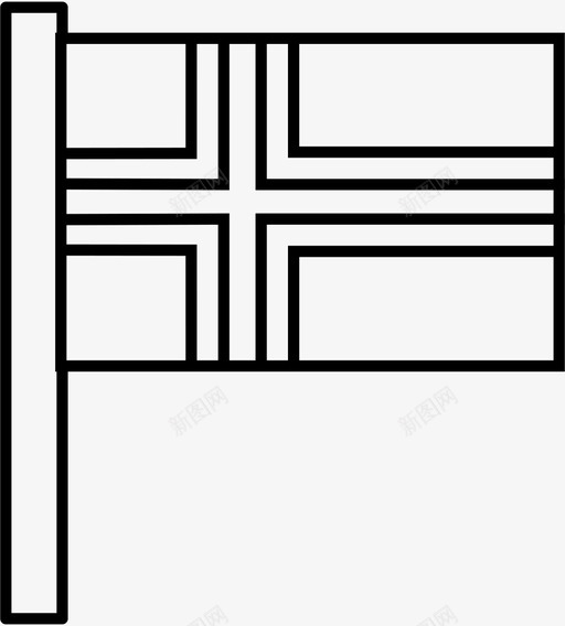 法罗群岛国家欧洲图标svg_新图网 https://ixintu.com 世界国旗轮廓 国家 国旗 欧洲 法罗群岛
