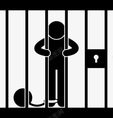 禁闭室牢房监狱图标图标