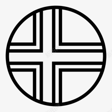 冰岛国家国旗图标图标