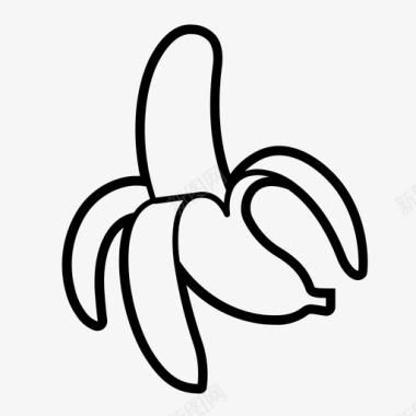 香蕉食品水果图标图标