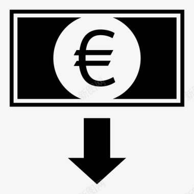 欧元兑换货币流动图标图标