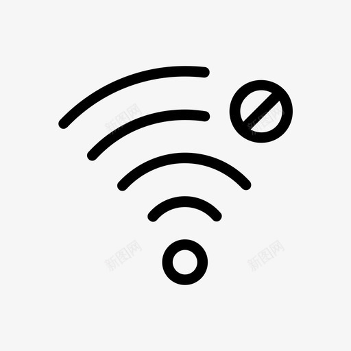 wifi停止连接互联网图标svg_新图网 https://ixintu.com wifi停止 互联网 无线 连接