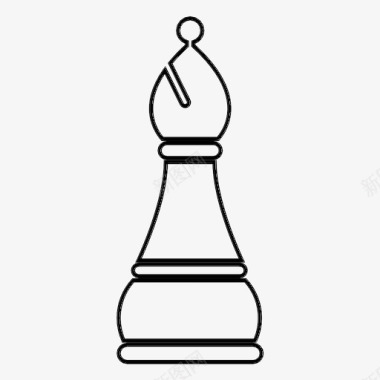 主教主教象棋棋盘游戏图标图标