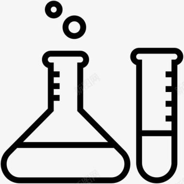 实验室玻璃器皿化学品烧瓶图标图标