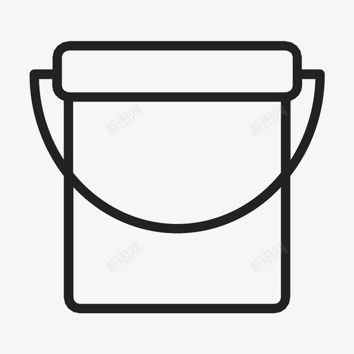 油漆桶把手桶图标svg_新图网 https://ixintu.com 把手 桶 油漆工 油漆桶